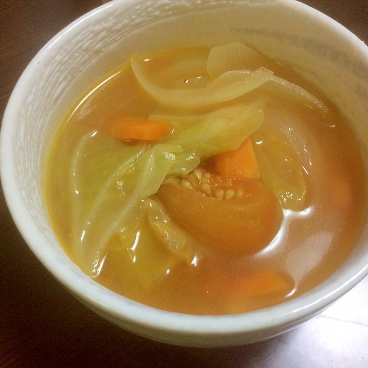 優しい味わい♪コンソメバターの野菜スープ